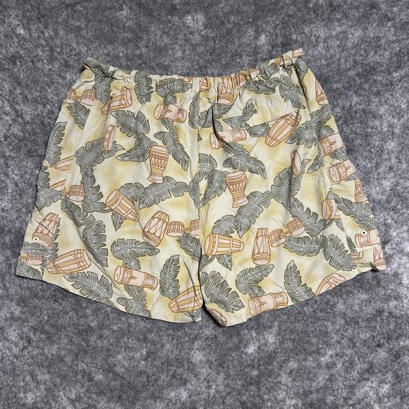 Tommy Bahama Swim Trunks Mens 2XL Yellow Board Shorts Surfing Beach Tropical XXL - Picture 3 of 17